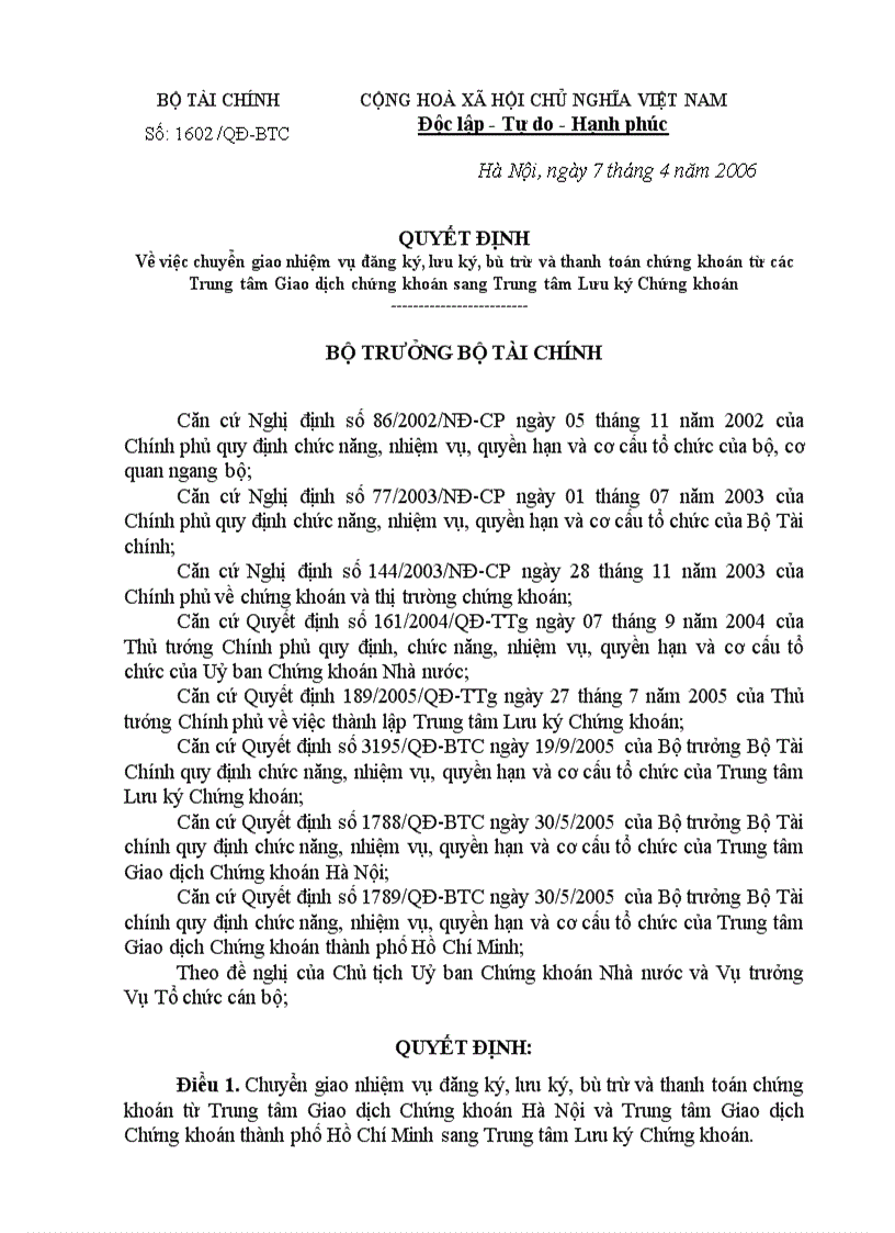 Quyết định 1602