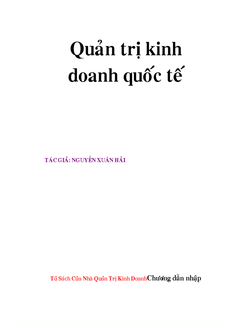 Kiến thức về Quản trị kinh doanh quốc tế