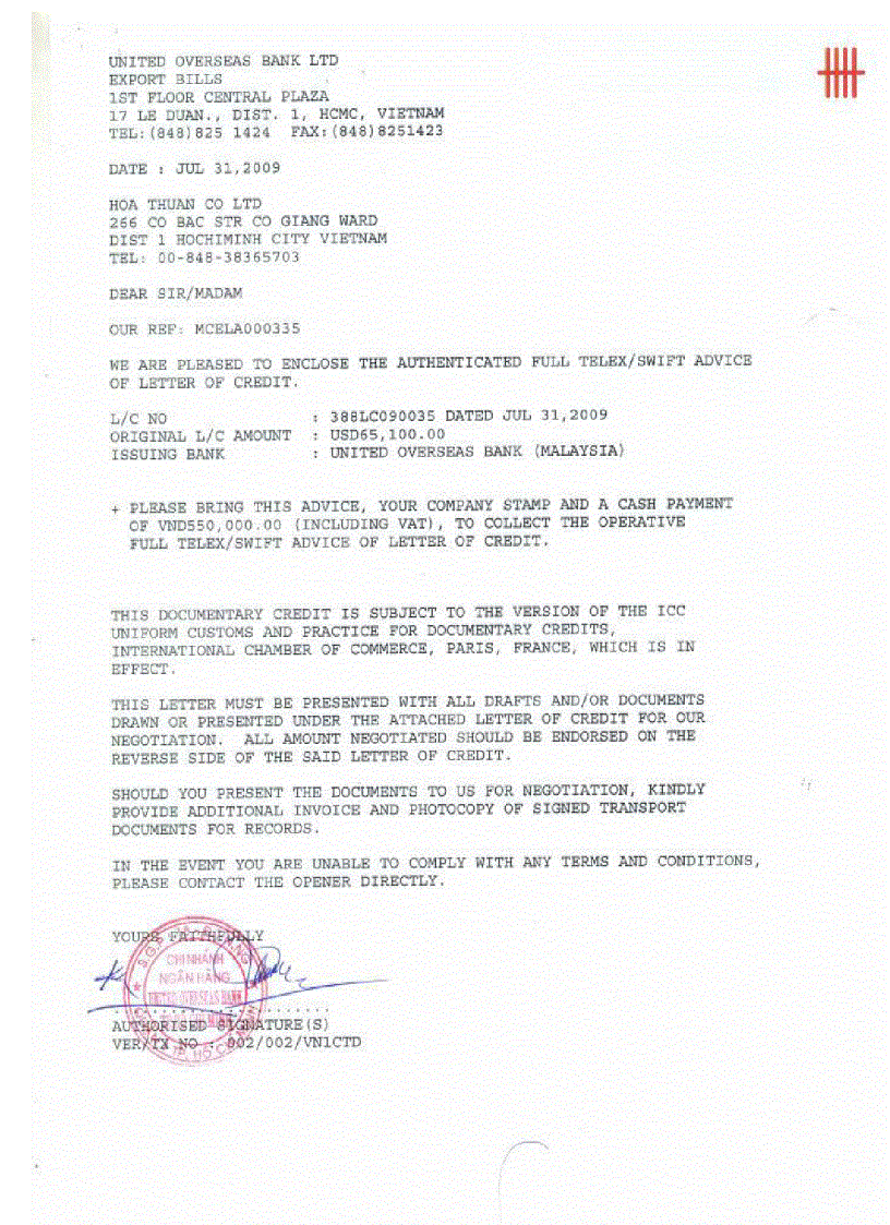 Bộ chứng từ xuất nhập khẩu full của Công Ty TNHH thương mại Hòa Thuận xuất khẩu cao su sang TQ đã thực hiện năm 2009