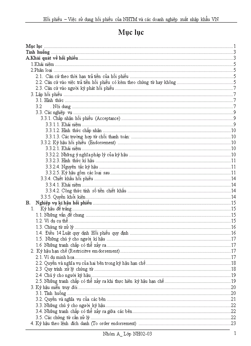 Hối phiếu Việc sử dụng hối phiếu của ngân hàng thương mại và các doanh nghiệp xuất nhập khẩu Việt Nam