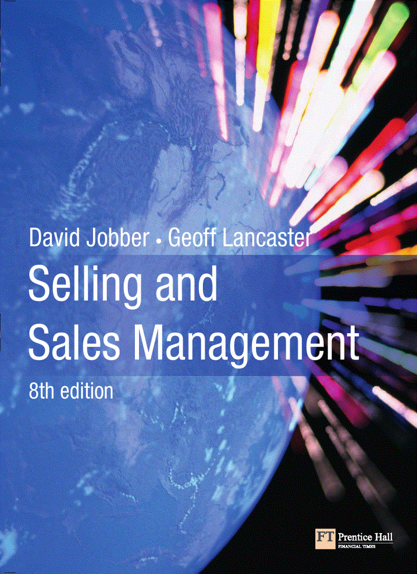 Selling and Sales Management