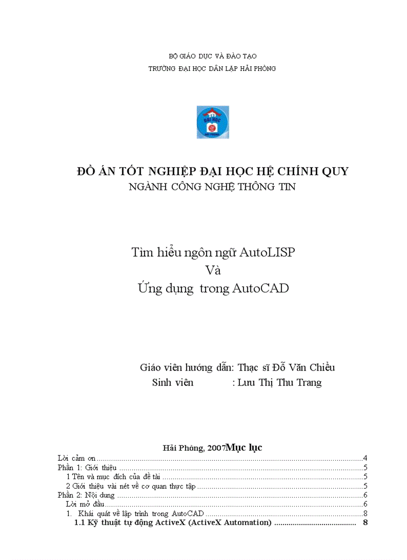 Tìm hiểu AutoLISP và ứng dụng trong AutoCAD