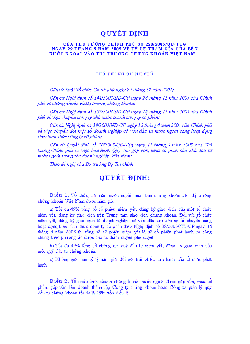 Quyết định 238