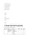 Những thuộc tính của CSS