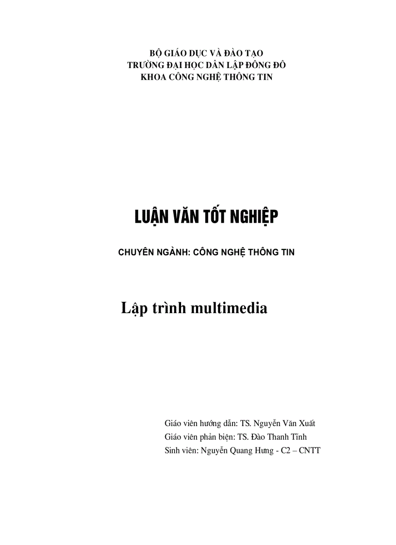 Lập trình Multimedia