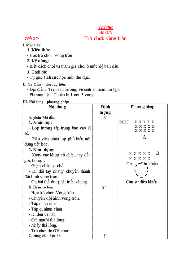 Thể dục Trò chơi vòng tròn