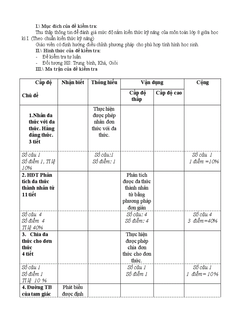 Đề giữa kì i năm học 2011 2012 môn toán lớp 8 thời gian 90 phút