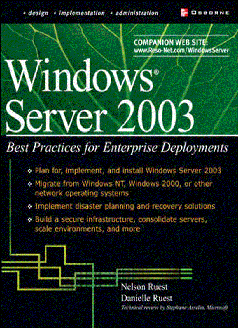 Windows server 2003 best practices for enterprise deployments