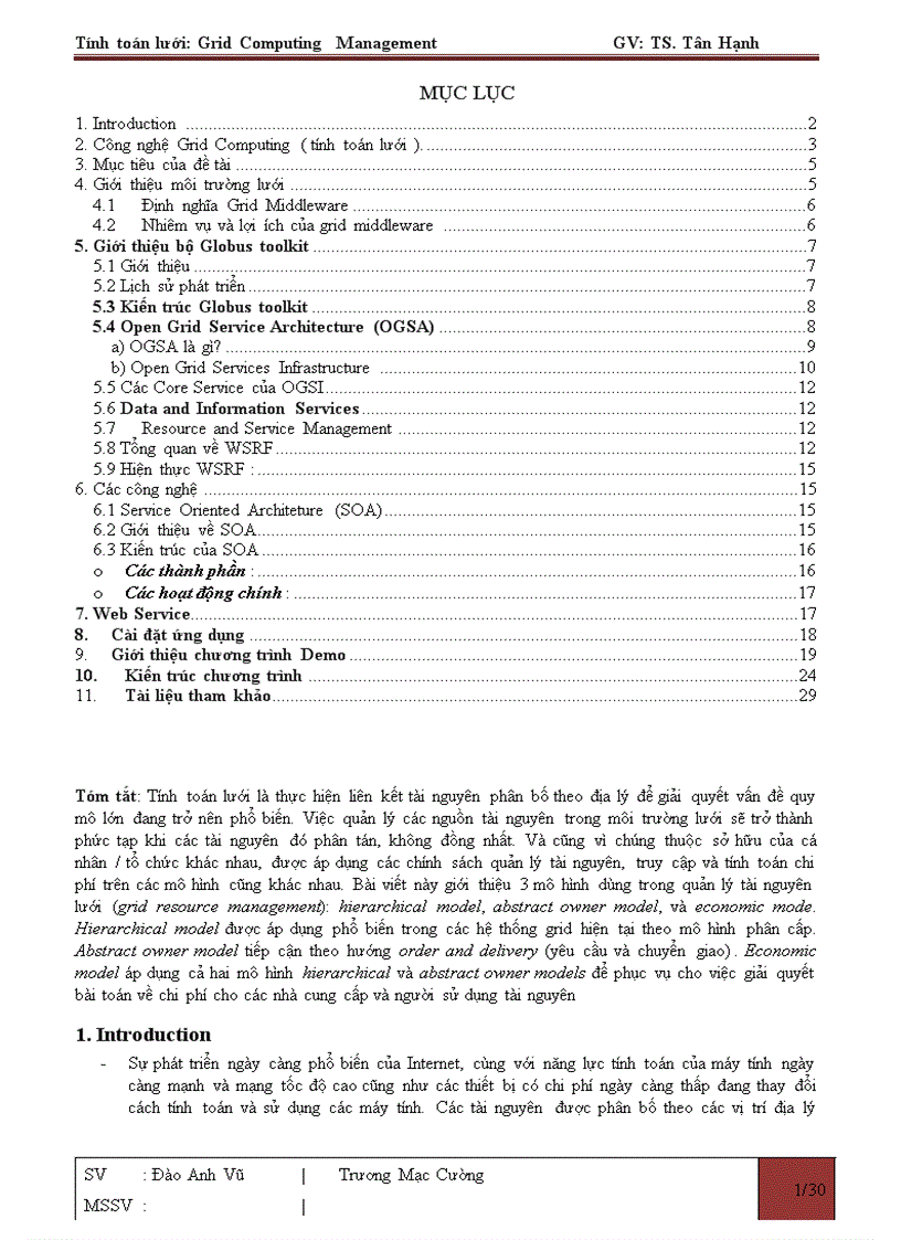 Tính toán lưới Grid Computing Management