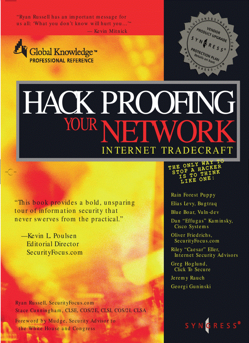 Hack proofing your network Internet tradecraft