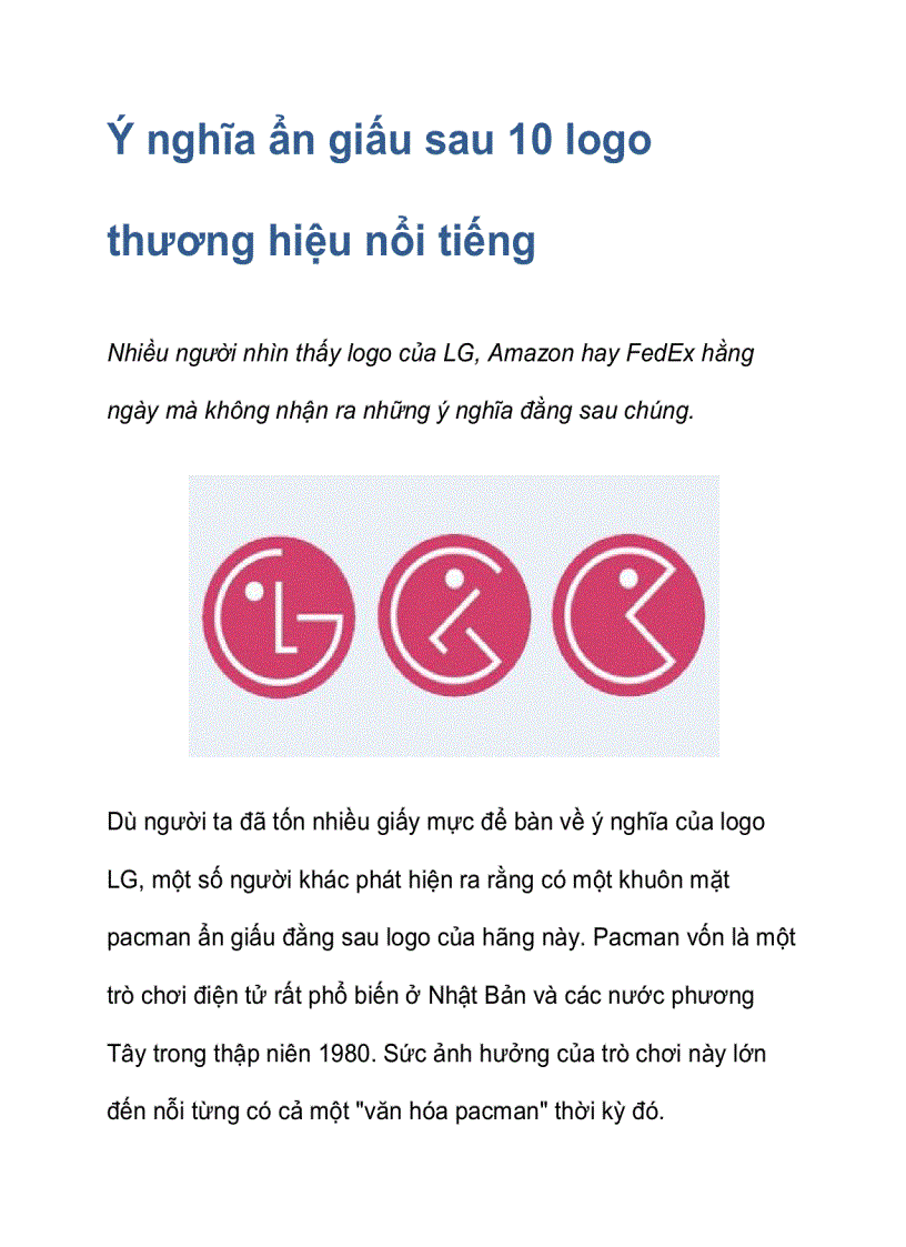 Ý nghĩa ẩn giấu sau 10 logo thương hiệu nổi tiếng