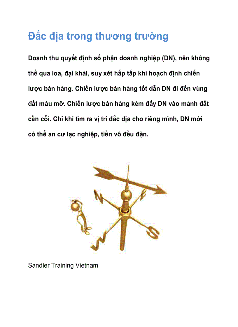 Đắc địa trong thương trường