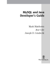 Mysql and java developer s guide