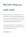 Bài toán năng lực cạnh tranh