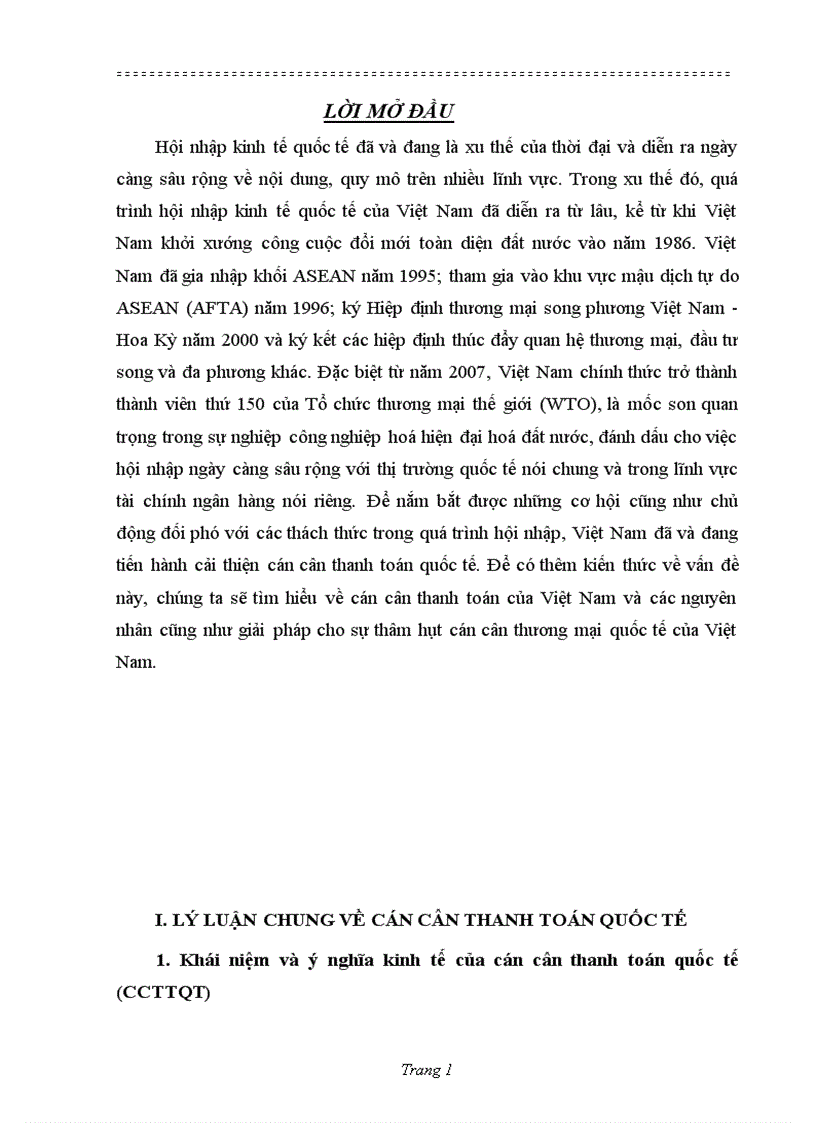 Tìm hiểu về cán cân thanh toán của Việt Nam và các nguyên nhân cũng như giải pháp cho sự thâm hụt cán cân thương mại quốc tế của Việt Nam