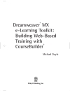 Dreamweaver mx e learning toolkit