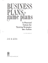 Business Plans to Game Plans