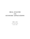 Real Analysis with Economic Applications Content Preface Phân tích thực với các ứng dụng kinh tế Nội dung Lời nói đầu