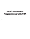 Excel 2002 power programming with vba