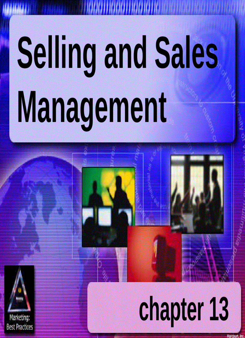 Selling and Sales Management Chapter 13