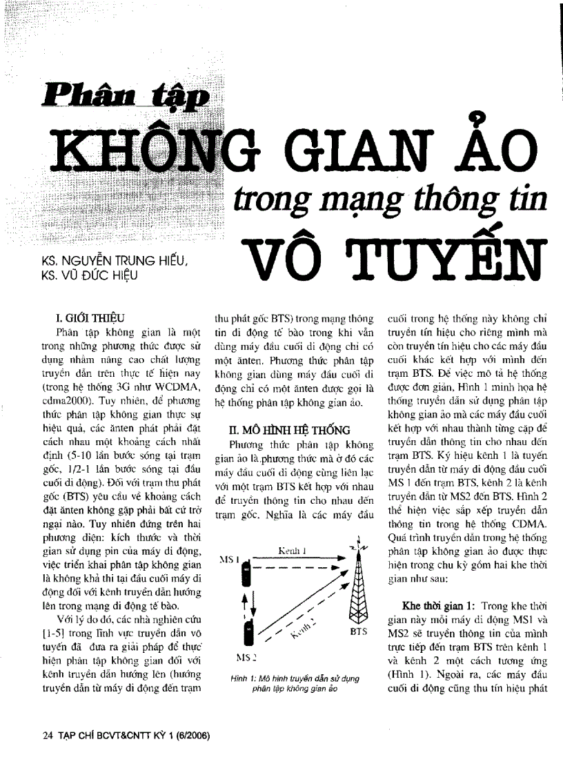 Phân tập không gian ảo trong mạng thông tin vô tuyến