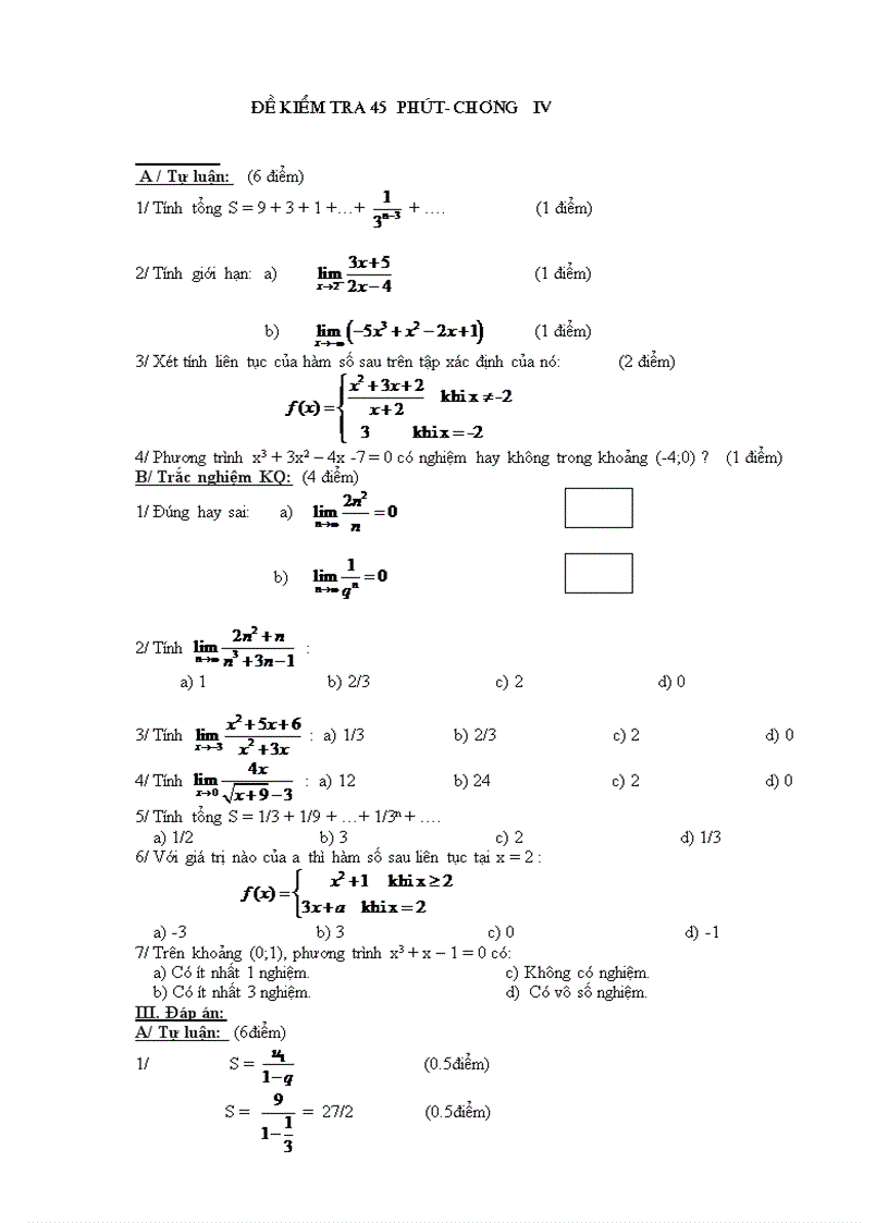 Giải tích 11