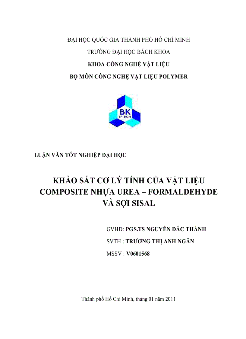 Khảo sát cơ lý tính của vật liệu composite nhựa urea formaldehydevà sợi sisal4