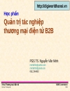 Chương 1 Quản trị tác nghiệp TMĐT và Giao dịch TMĐT B2B