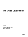 Pro Drupal Development John K VanDyk and Matt Westgate