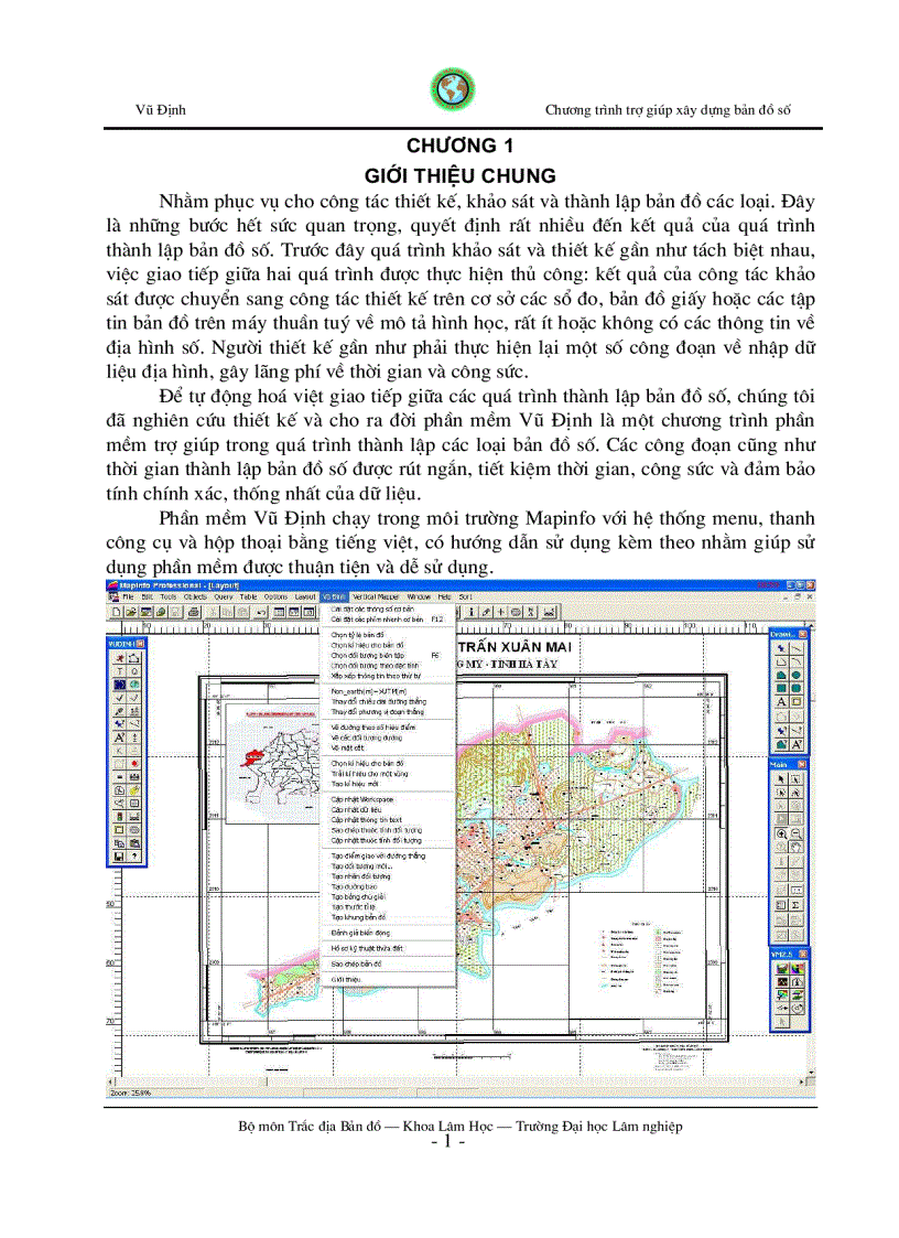 Hướng dẫn sử dụng Vertical Mapper 3 0 Vũ Định ĐHLN Việt Nam II