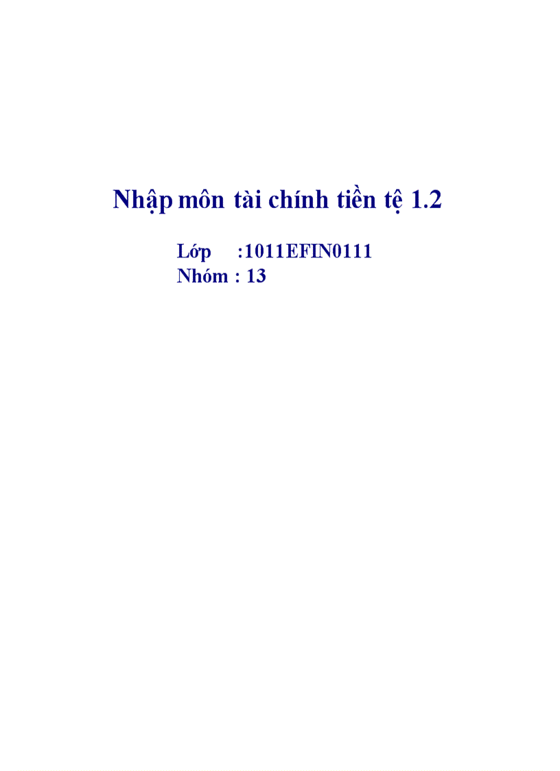 Đề trắc ngiệm tài chính tiền tệ