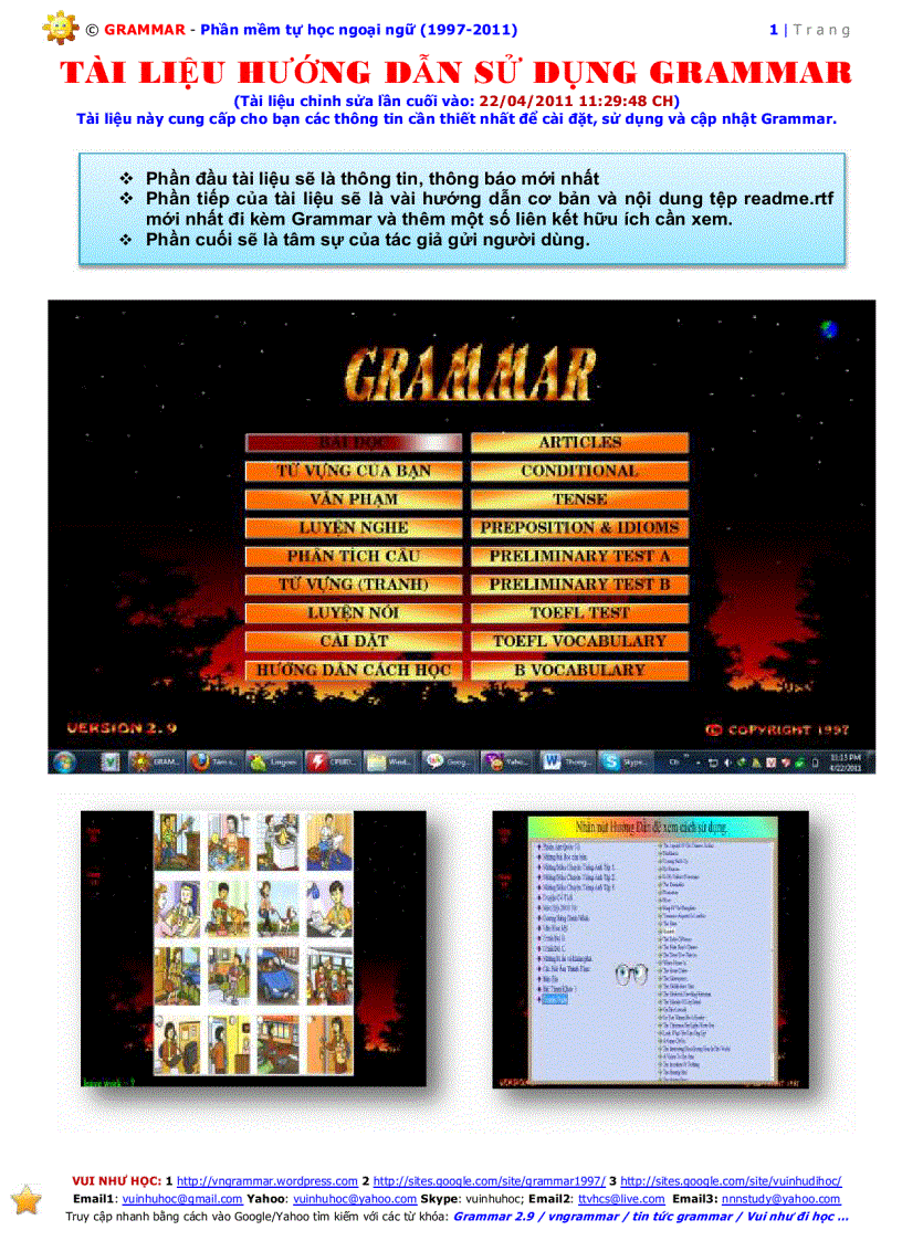Tài liệu hướng dẫn sử dụng grammar