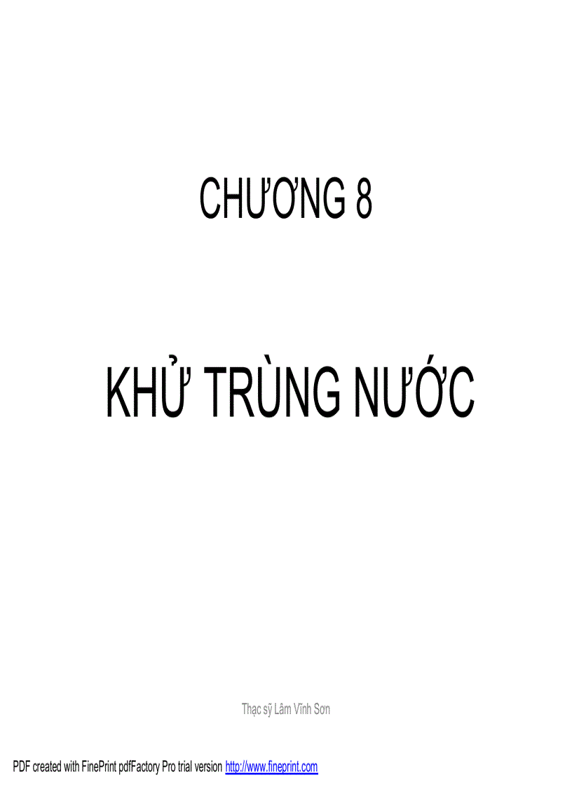 Khử trùng nước