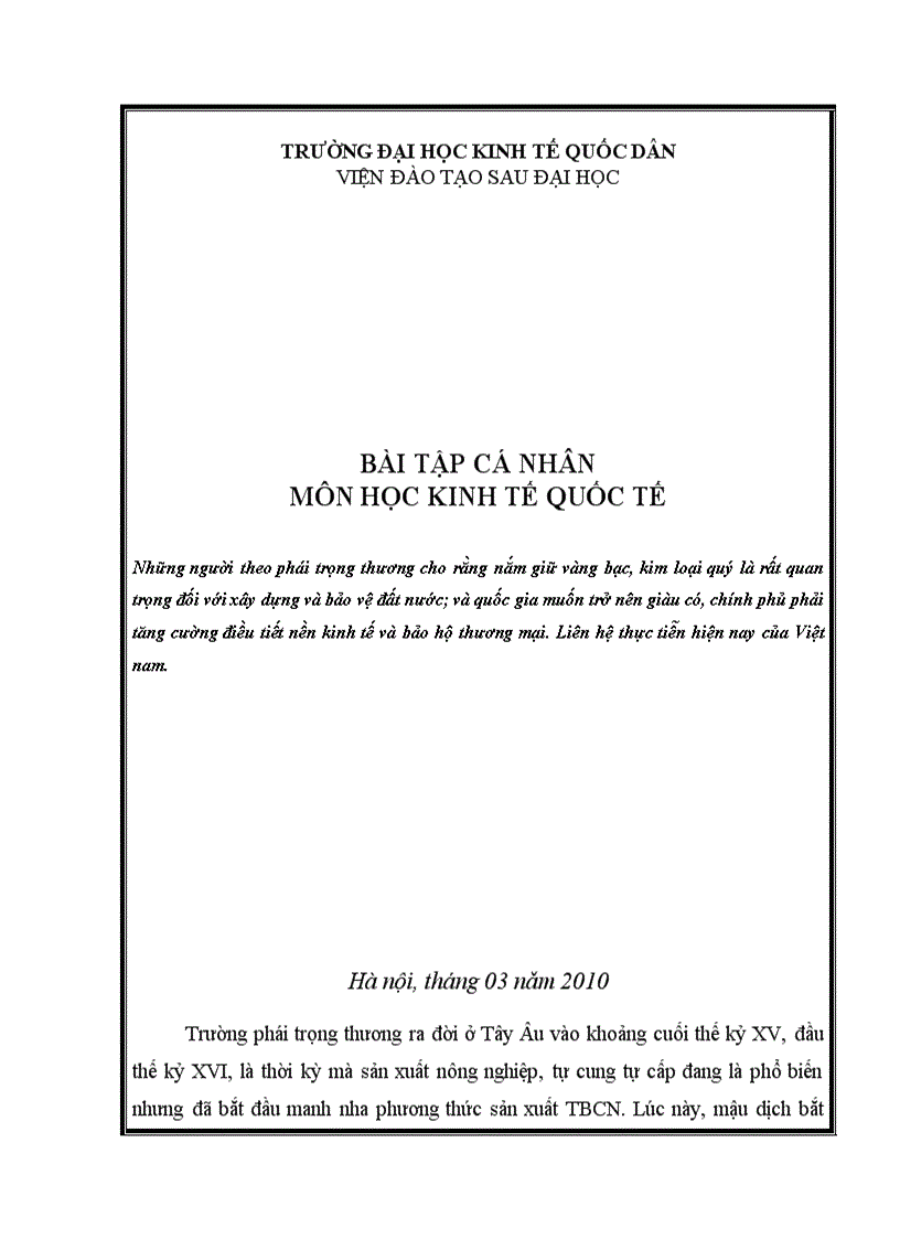 Tăng cường điều tiết nền kinh tế và bảo hộ thương mại liên hệ thực tiễn tại Việt Nam hiện nay