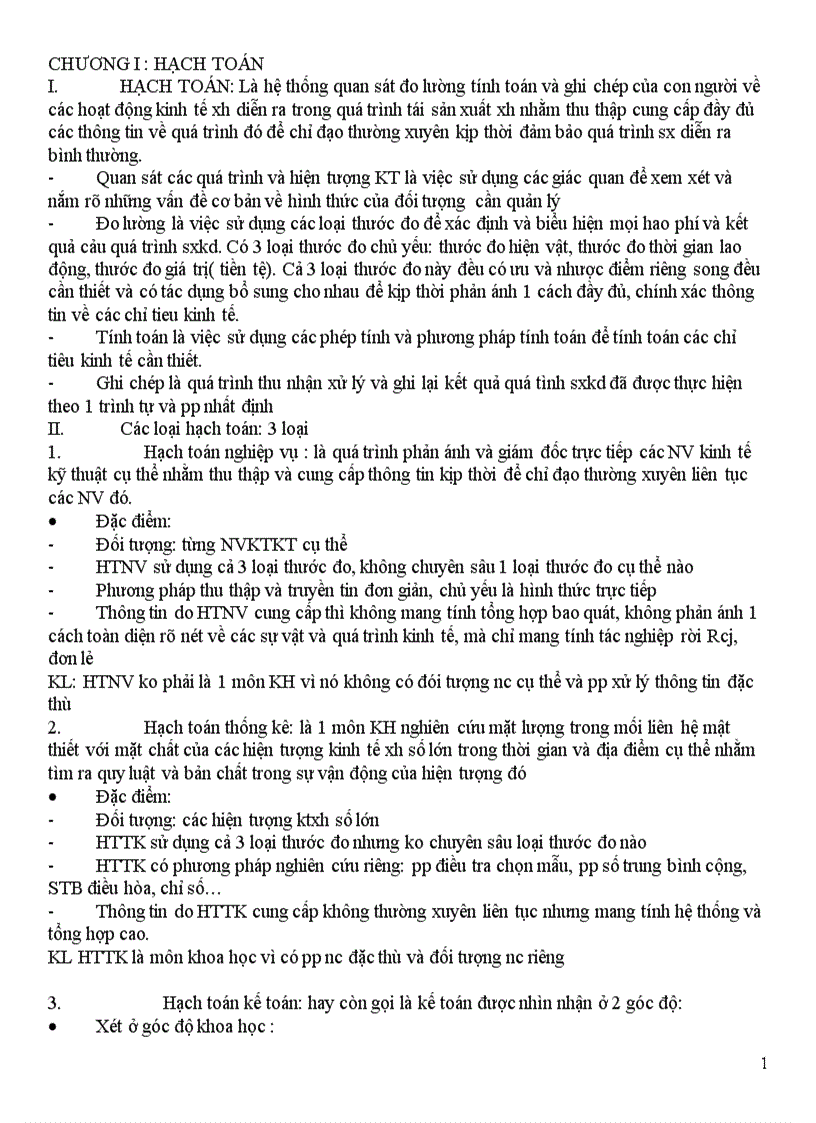 Tài liệu ôn NLKế toán trọng tâm các cấu hỏi trong đề thi