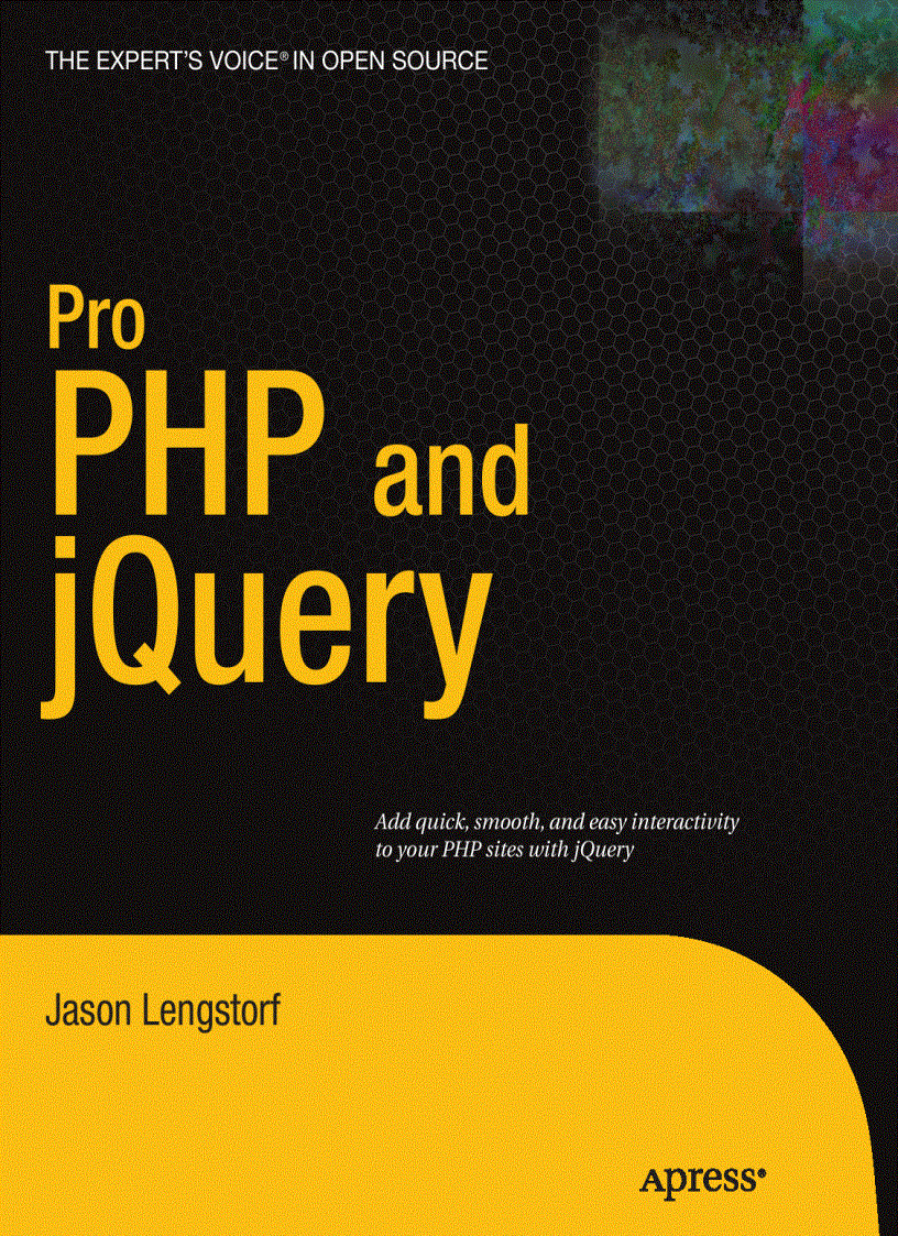 Apress Pro PHP and JQuery Jun 2010