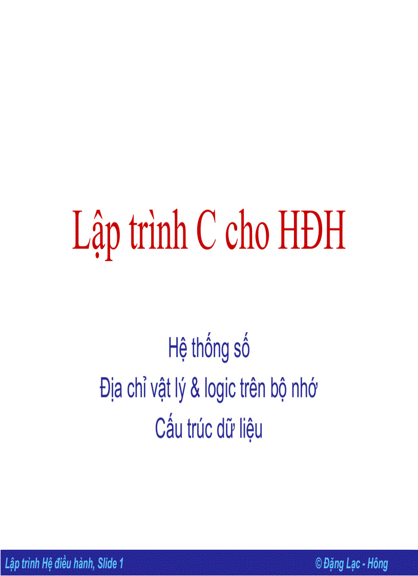 Lập trình C cho hệ điều hành