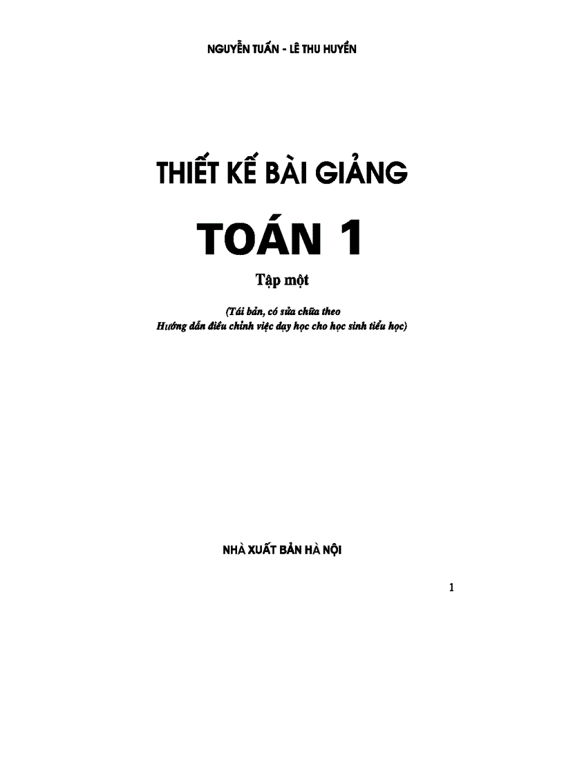 Thiết kế bài giảng toán 1 tập 1 part 1