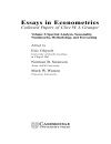 Essays in econometrics