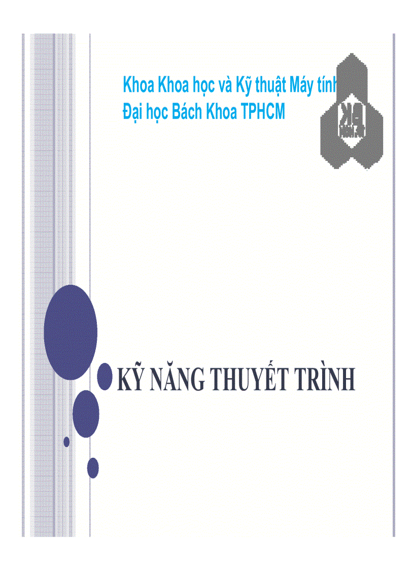 Bài giảng KỸ NĂNG THUYẾT TRÌNH