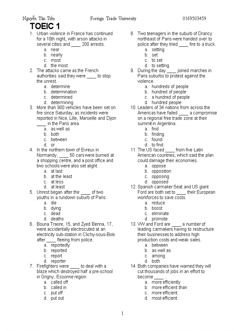 Master part 5 toeic 01