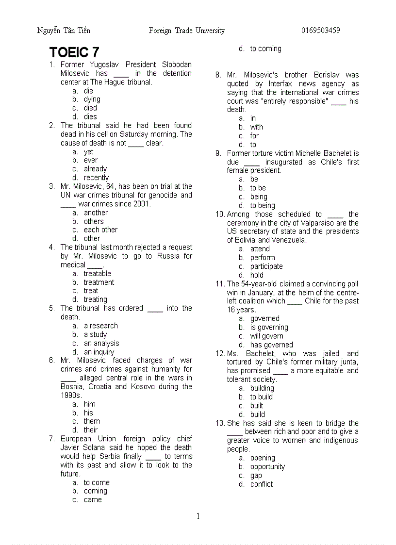 Master part 5 toeic 07