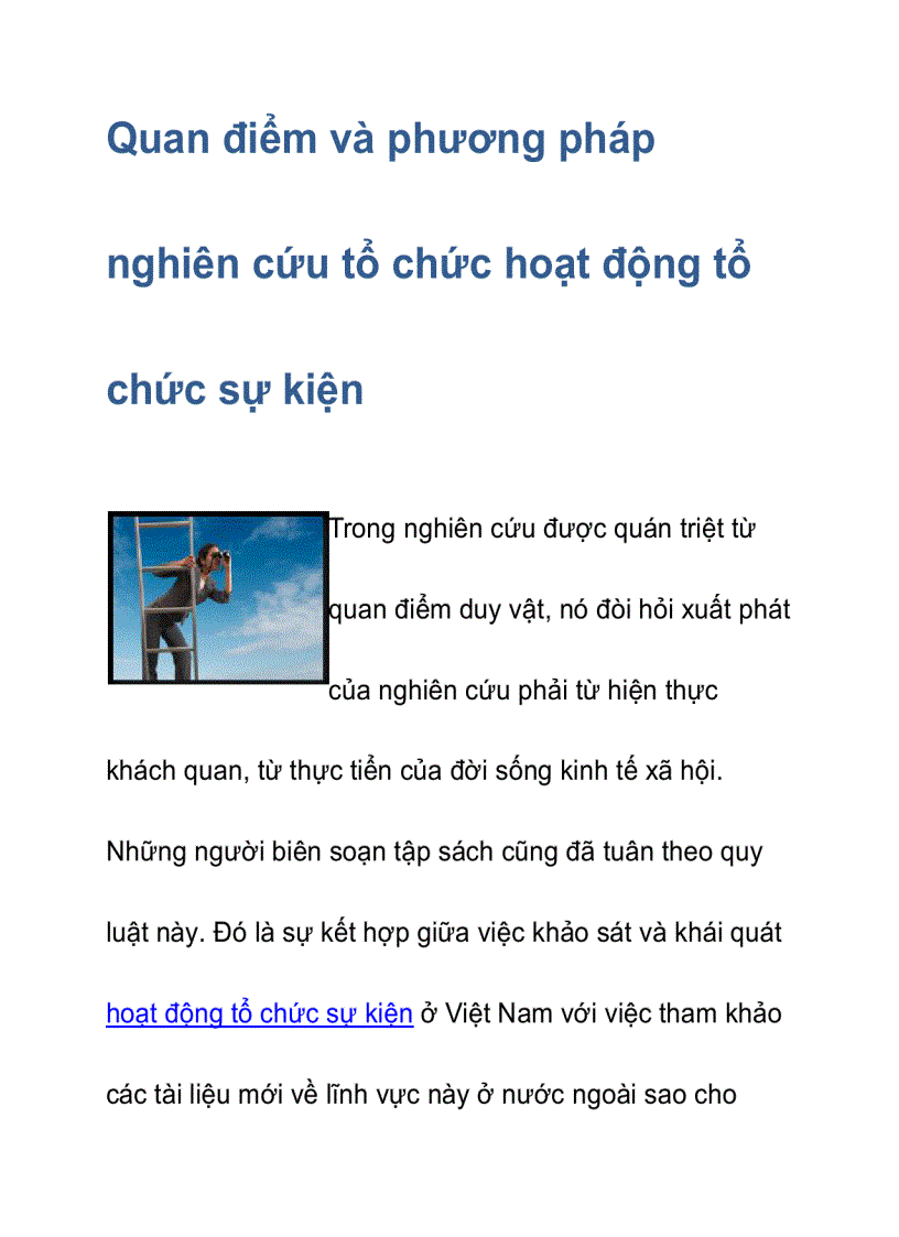 Quan điểm và phương pháp nghiên cứu tổ chức hoạt động tổ chức