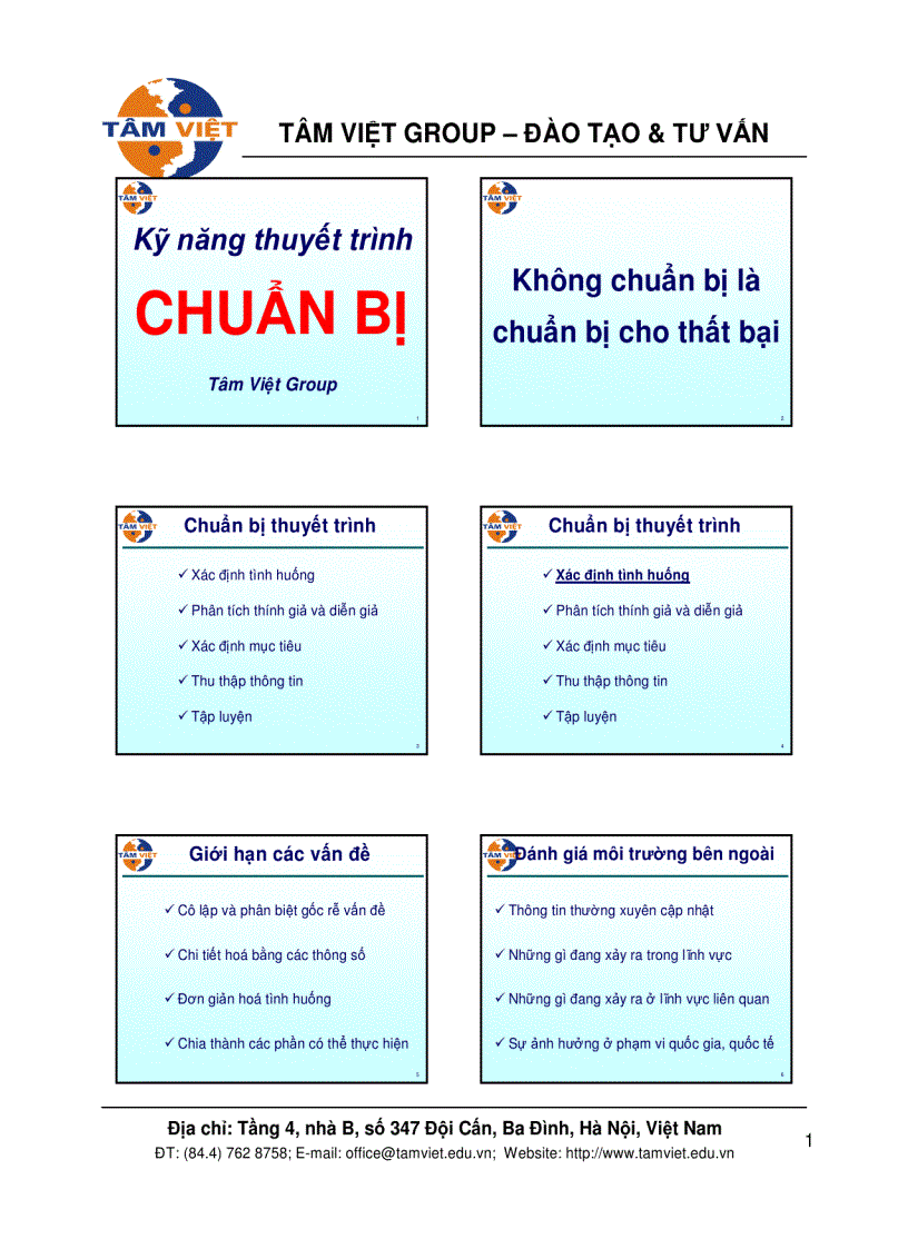 Kỹ năng chuẩn bị thuyết trình