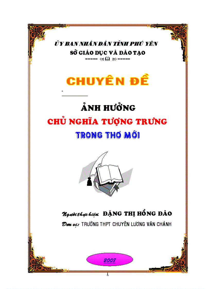 Chuyên đề bồi dưỡng học sinh giỏi thơ mới