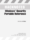 HackNotes Windows Security Portable Reference