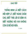 Kỹ năng giao tiếp và thuyết trình