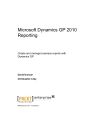 Microsoft Dynamics GP 2010 Reporting