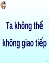 Bài giảng về kỹ năng giao tiếp