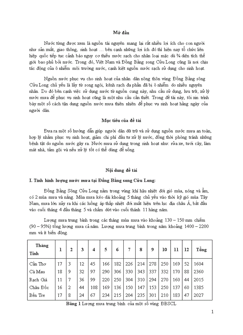 Sử dụng nước mưa